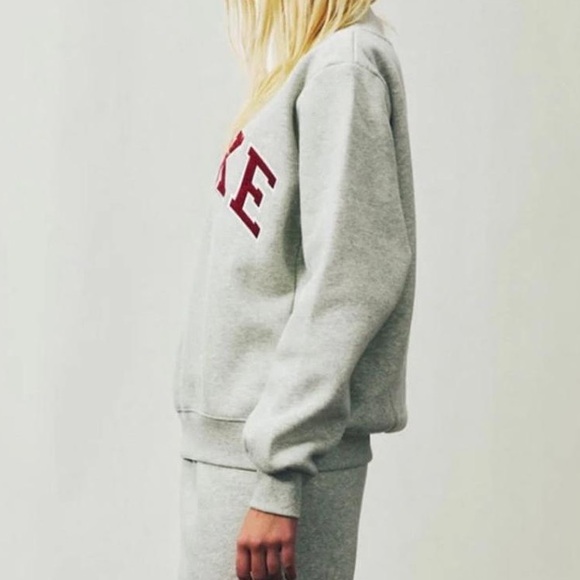 PARKE Gray And Maroon Mock Neck Sweatshirt - Picture 2 of 7